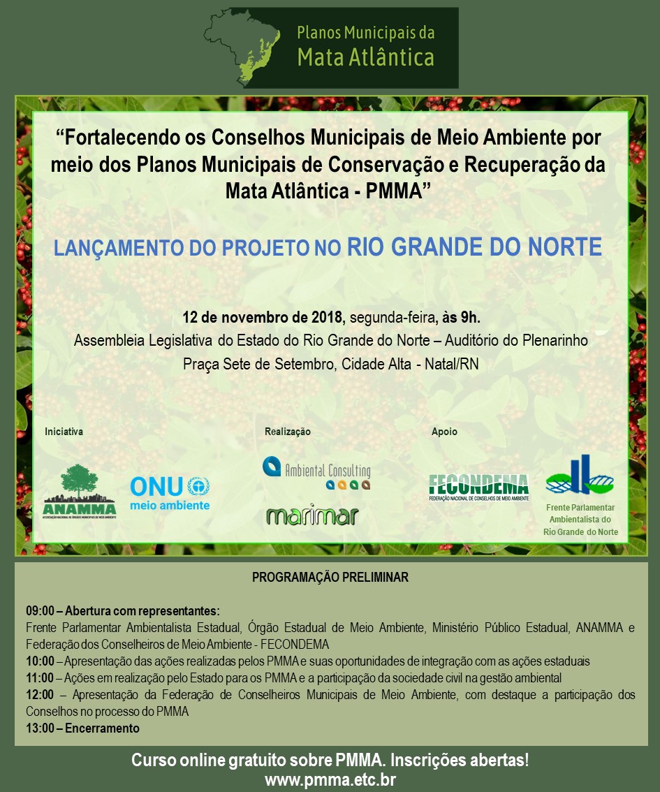 Lançamento do Projeto dos Planos Municipais da Mata Atlântica no Rio Grande do Norte