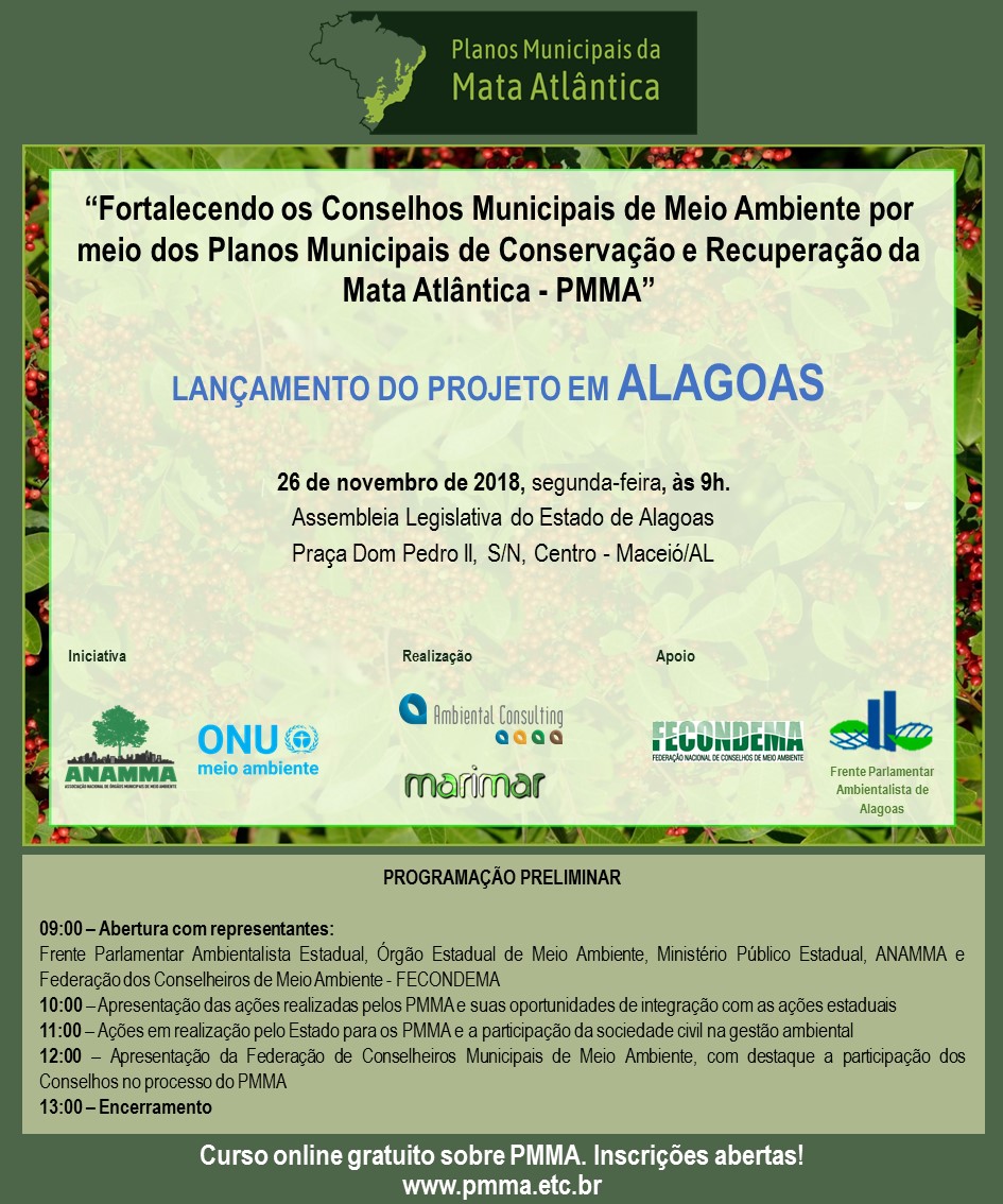 Lançamento do Projeto dos Planos Municipais da Mata Atlântica em Alagoas