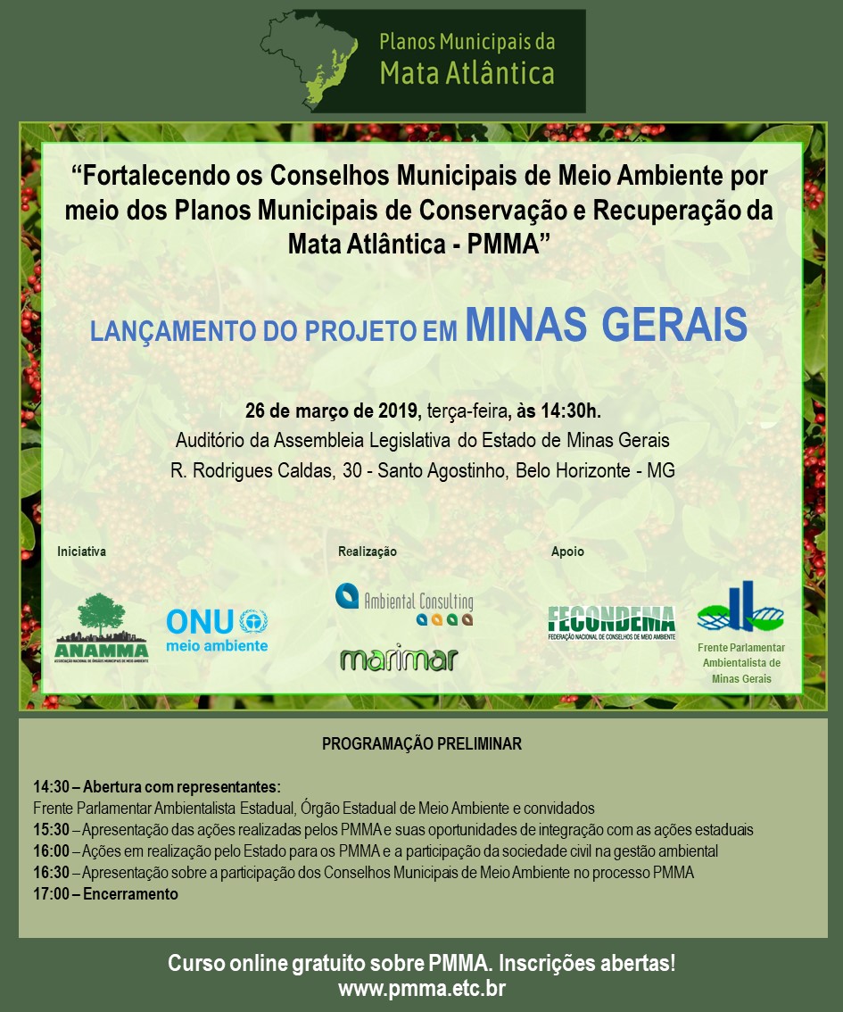 Lançamento do Projeto dos Planos Municipais da Mata Atlântica em Minas Gerais