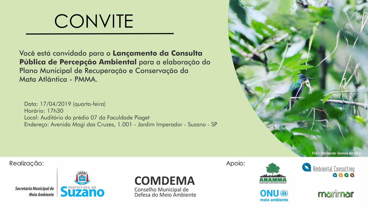 Lançamento da Consulta Pública de Percepção Ambiental de Suzano (SP)