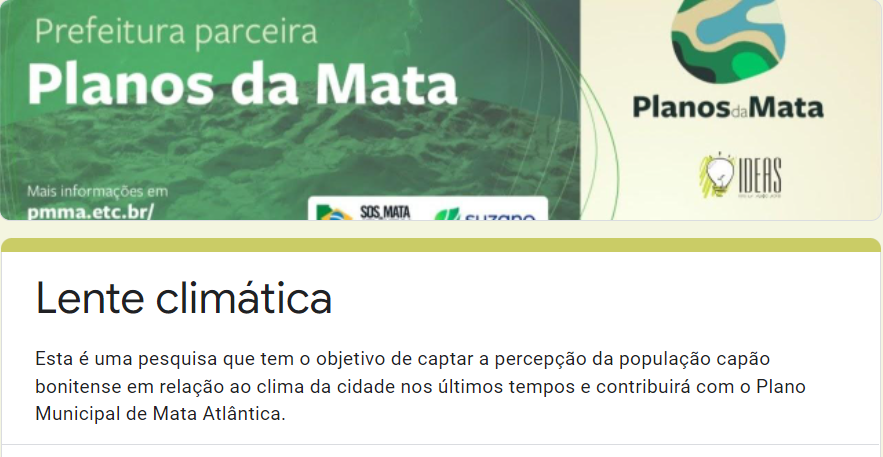 Capão Bonito – SP lança pesquisa sobre o clima no município