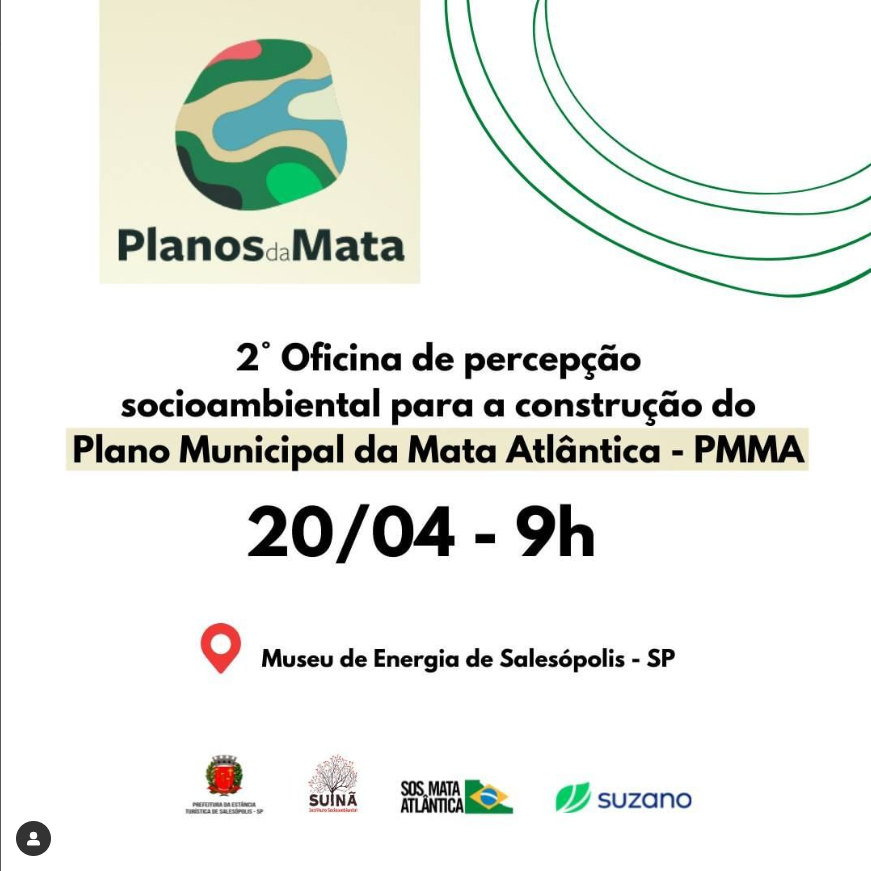 Na quarta-feira acontece a 2° reunião para a construção do PMMA de Salesópolis 🌳🍃