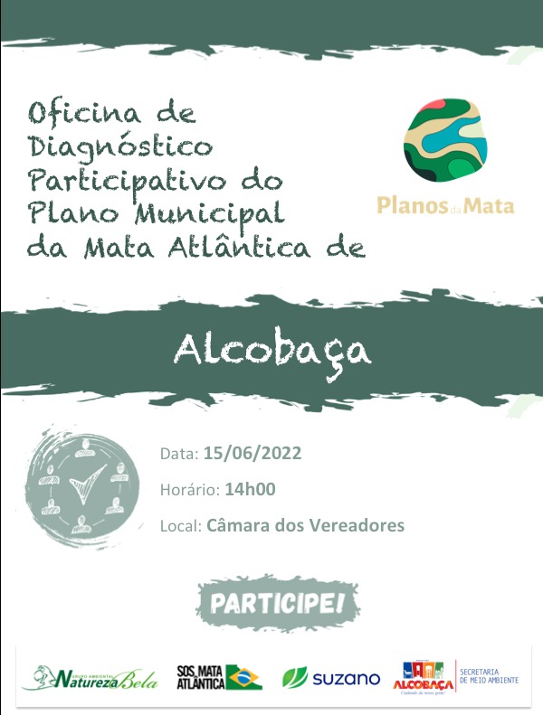 Oficina de diagnóstico participativo do Plano Municipal da Mata Atlântica em Alcobaça – BA