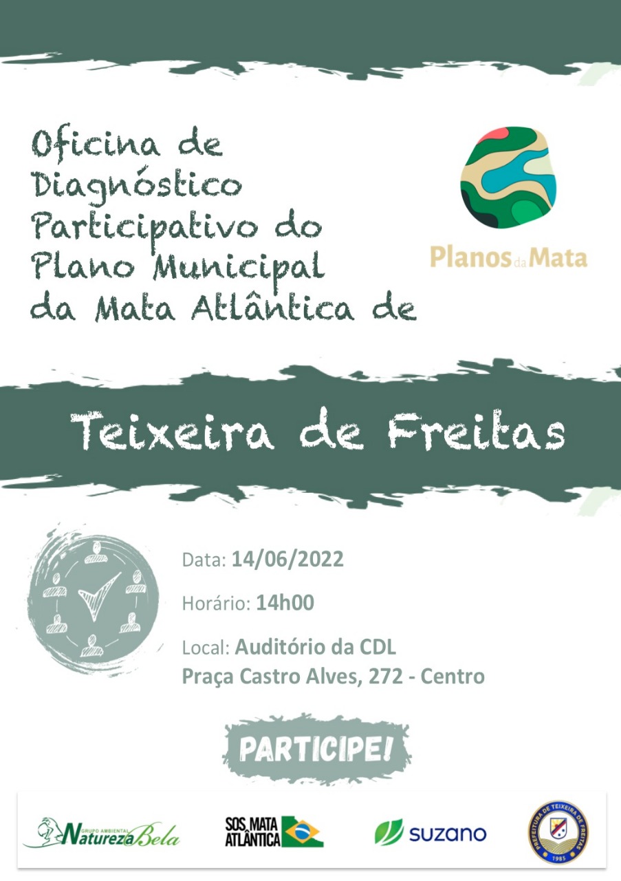 Oficina de diagnóstico participativo do Plano Municipal da Mata Atlântica em Teixeira de Freitas – BA