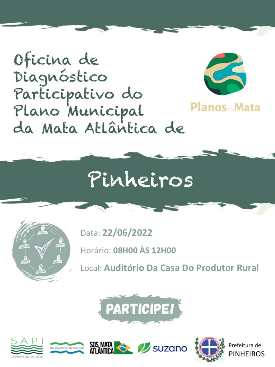 Oficina de diagnóstico participativo do Plano Municipal da Mata Atlântica em Pinheiros – ES