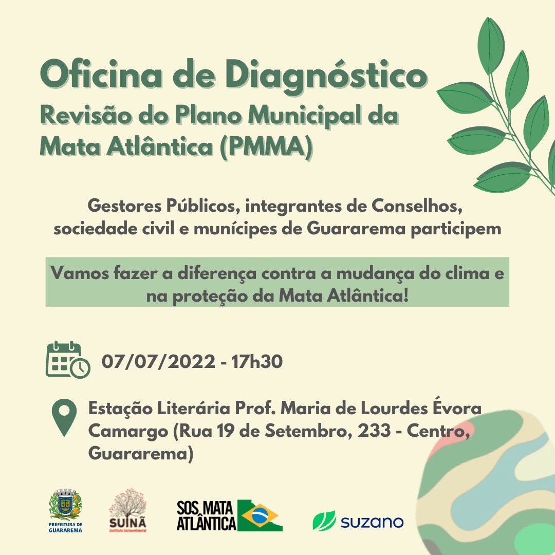Oficina de Diagnóstico para a construção do Plano Municipal da Mata Atlântica de Guararema (SP)