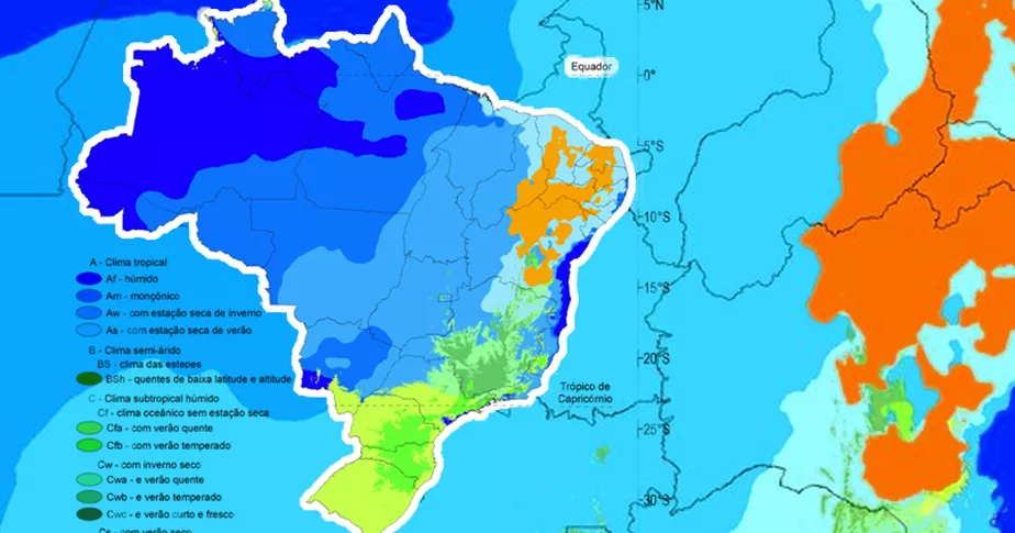 Base de dados do CEM traz divisões climáticas do Brasil em escala municipal